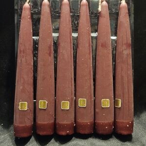 PartyLite Burgundy Taper Candles Set